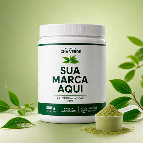 Chá verde marca própria